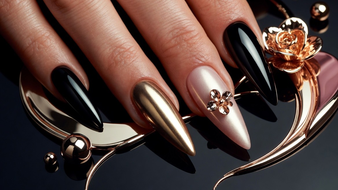 Elegant nail salon interior with comfortable chairs and modern decor